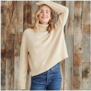 Jenni Kayne Wheat Atlas Turtleneck Sweater Size XL NWT